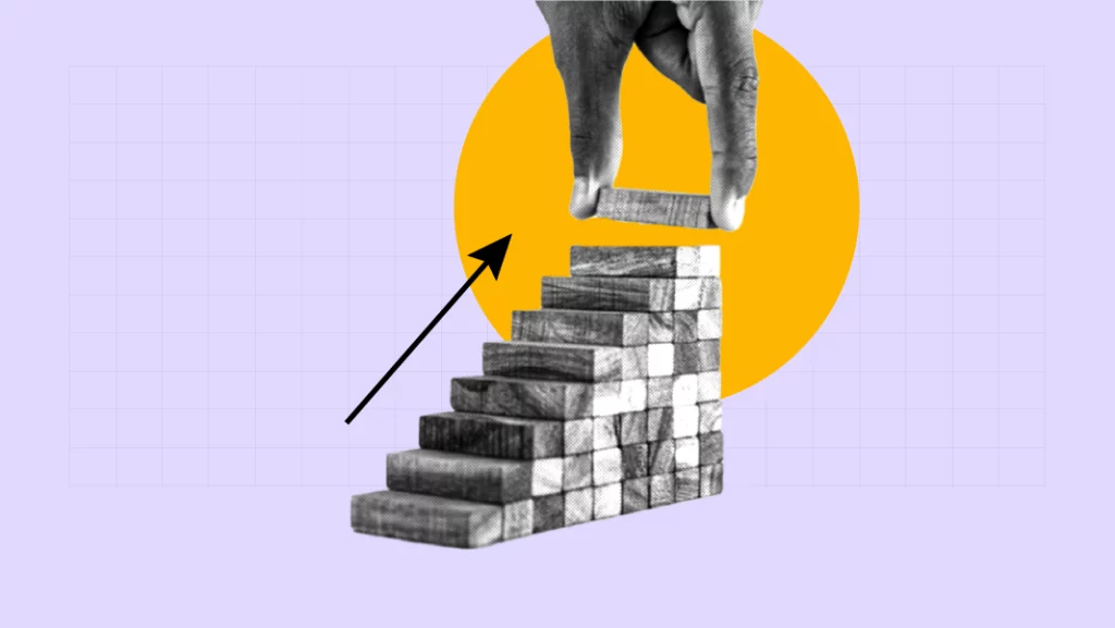 An image to depict upward movement into senior product management roles